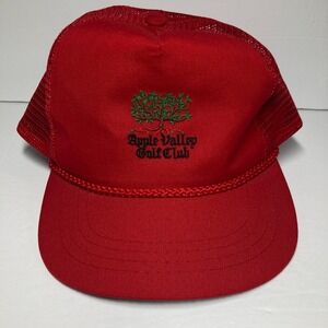 Apple Valley Golf Club Cap Hat Adult Red Strapback Mesh Trucker Howard‎ Ohio